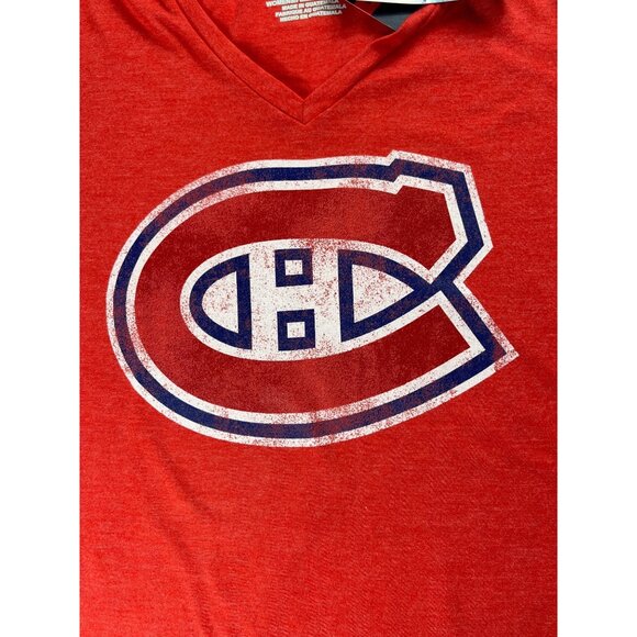 Montreal Canadiens Fanatics Women's V-Neck Short Sleeve T-Shirt Size Medium NWT - Picture 10 of 15